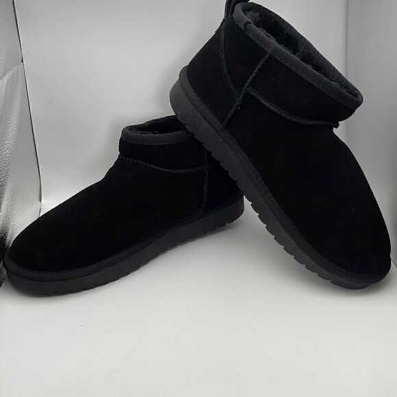 CUSHIONAIRE Women's Cozypull on boot +Memory Foam 9 BLACK - Picture 6 of 7